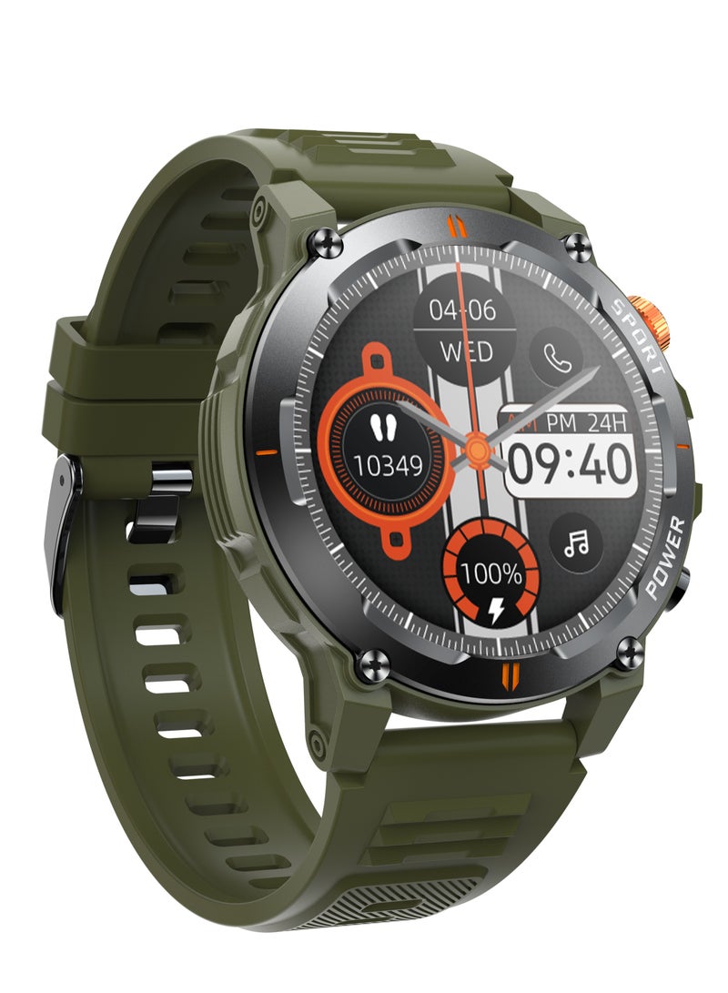 Smart Watch, Always On Display Bluetooth Call Waterproof Fitness Watch Compatible with Android iOS Green - Image 3