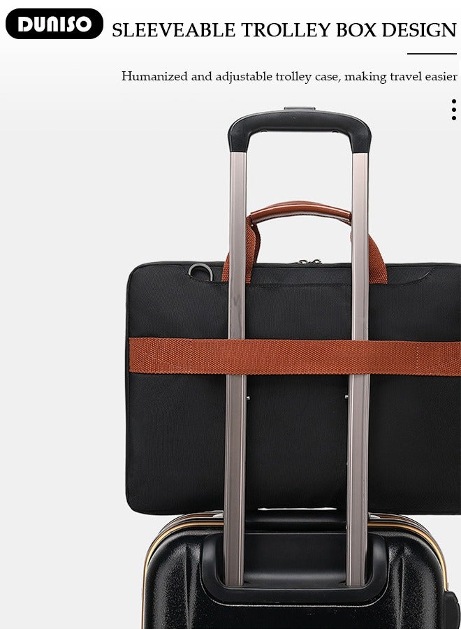 Laptop Bag Briefcase 15.6 Inch Computer Bag Laptop Case for Men Women 360° Protective Laptop Shoulder Bag with Strap Large Capacity Lightweight Protective Sleeve for Laptop Computer Cases with Reflective strip Messenger Bag for Travel Business School