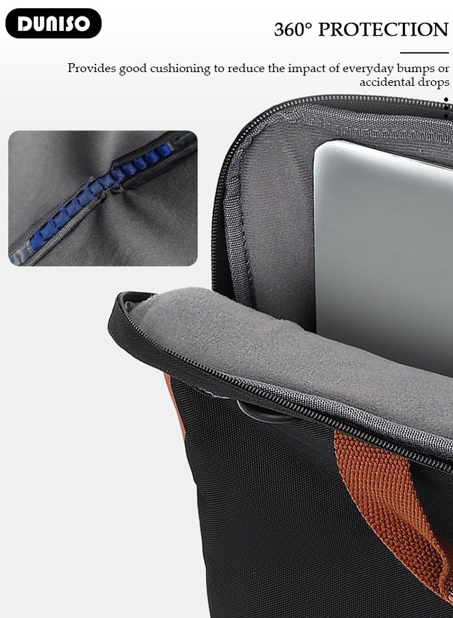 Laptop Bag Briefcase 15.6 Inch Computer Bag Laptop Case for Men Women 360° Protective Laptop Shoulder Bag with Strap Large Capacity Lightweight Protective Sleeve for Laptop Computer Cases with Reflective strip Messenger Bag for Travel Business School