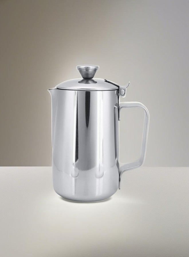 Estink Milk Frothing Pitcher, Stainless Steel Coffee Cup Mug Milk Frothing Pitcher Jug with Lid and Handle Latte Coffee Art for Home Office Kitchen Coffee Shop, Silver(2000ml) - Image 5