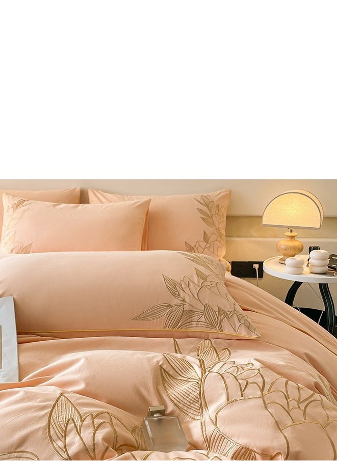 Generic Bed Sheet Style — French High-End  Pure Cotton Embroidered Bedding Four Piece Set  - Image 3