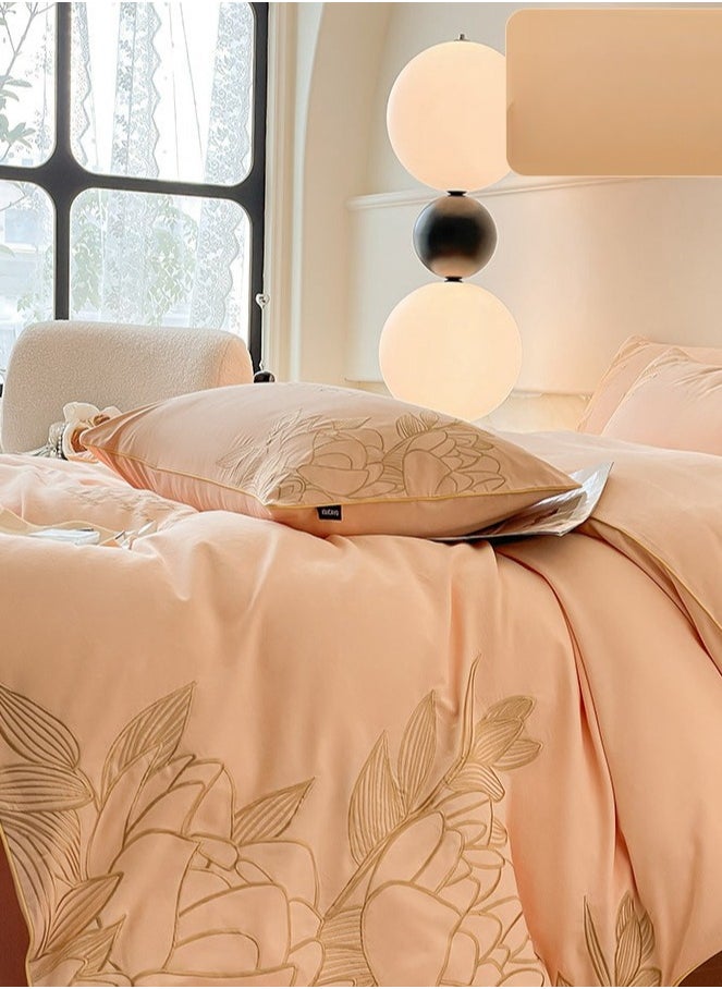 Generic Bed Sheet Style — French High-End  Pure Cotton Embroidered Bedding Four Piece Set  - Image 4