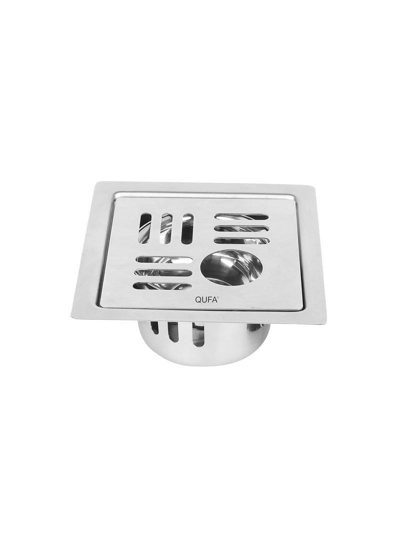 QUFA - QUFA Floor Drain 304Grade Stainless Steel Drain Jali 2 Types of inches Floor Drainer with Cockroach Trap Adison 6X6 INCH - Image 1
