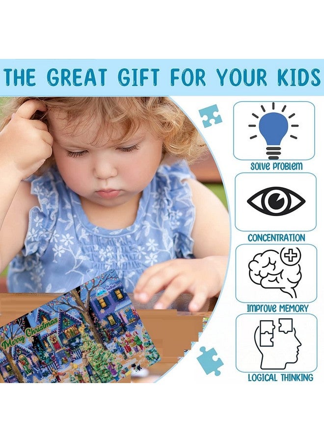 فنبلاست أحجية فن بلاست للأطفال - أحجية عيد الميلاد للأطفال، لعبة أحجية الصور المقطوعة للأطفال بعمر 5 سنوات فما فوق، هدايا عيد الميلاد للأطفال، هدايا إرجاع للأطفال، ألعاب للأطفال، لعبة عائلية داخلية - مقاس 30×22 سم - Image 5