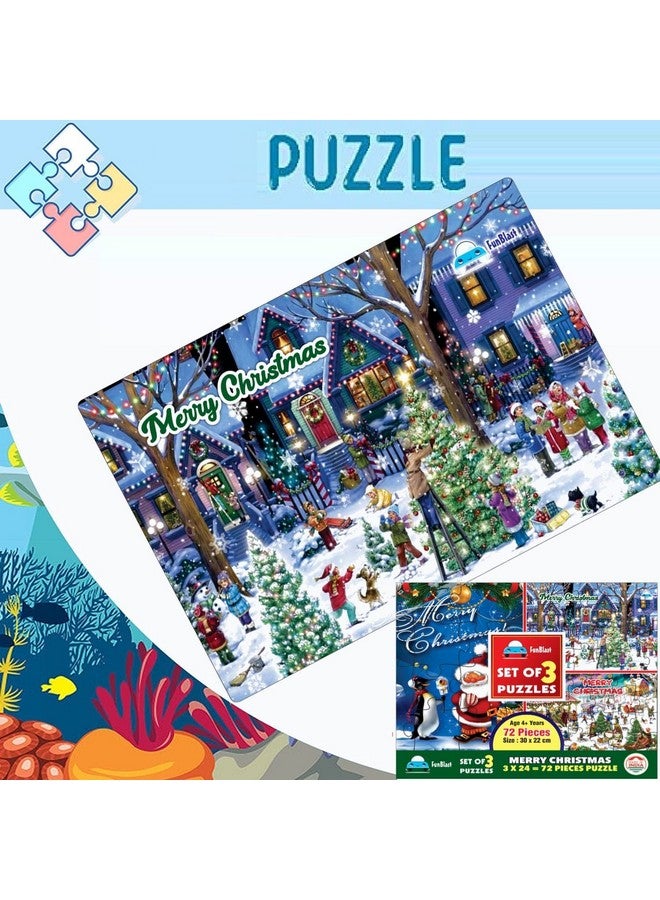 فنبلاست أحجية فن بلاست للأطفال - أحجية عيد الميلاد للأطفال، لعبة أحجية الصور المقطوعة للأطفال بعمر 5 سنوات فما فوق، هدايا عيد الميلاد للأطفال، هدايا إرجاع للأطفال، ألعاب للأطفال، لعبة عائلية داخلية - مقاس 30×22 سم - Image 3