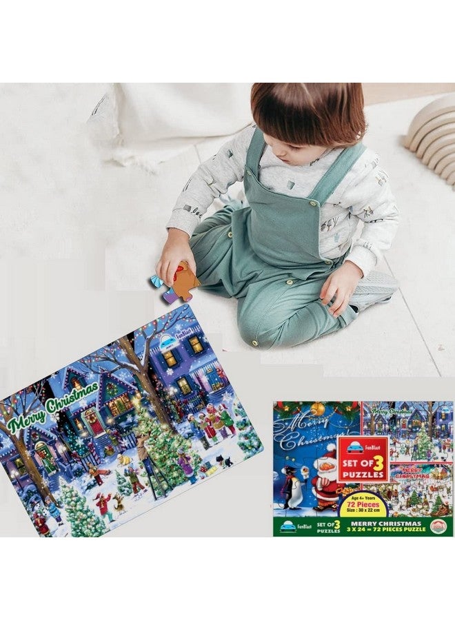 فنبلاست أحجية فن بلاست للأطفال - أحجية عيد الميلاد للأطفال، لعبة أحجية الصور المقطوعة للأطفال بعمر 5 سنوات فما فوق، هدايا عيد الميلاد للأطفال، هدايا إرجاع للأطفال، ألعاب للأطفال، لعبة عائلية داخلية - مقاس 30×22 سم - Image 4