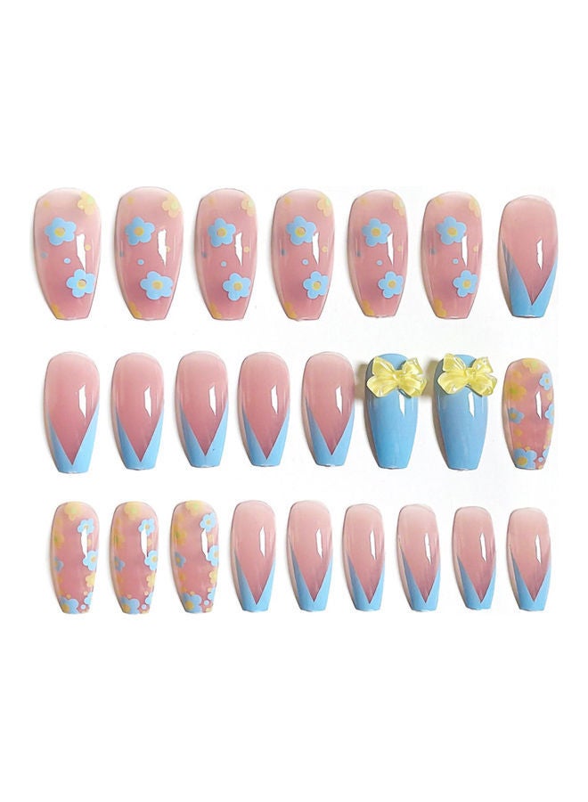 NIBEMINENT 24-Piece Removable False Nails Set Multicolour - Image 1