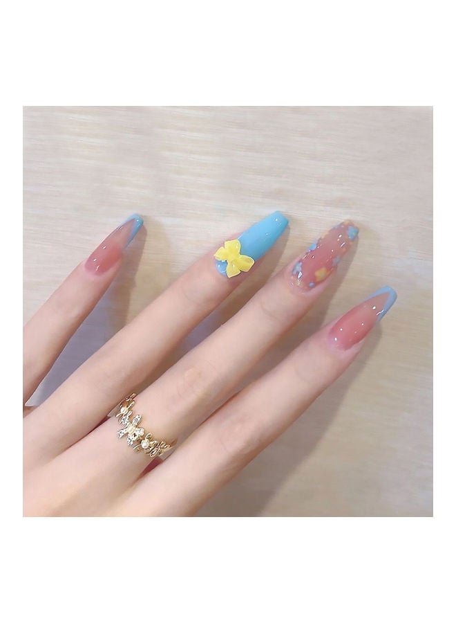 NIBEMINENT 24-Piece Removable False Nails Set Multicolour - Image 2