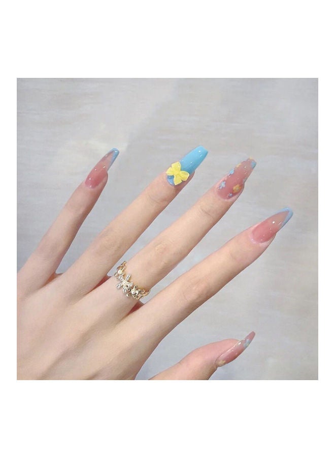 NIBEMINENT 24-Piece Removable False Nails Set Multicolour - Image 3