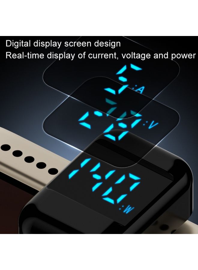 BURAQ Type-C Digital Display U Type Adaptor 180 Degree Elbow 140W 4.0 Adaptor(Light Black) - Image 2