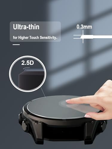 iDaPro [4Pack] Screen Protector for Garmin fenix 7X Pro Sapphire Solar/Fenix 7X Pro Solar/Fenix 7X Sapphire Solar/Fenix 7X Solar Watch Tempered Glass + Silicone Anti-dust Plugs Anti-Scratch - Image 3