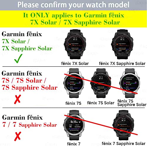 iDaPro [4Pack] Screen Protector for Garmin fenix 7X Pro Sapphire Solar/Fenix 7X Pro Solar/Fenix 7X Sapphire Solar/Fenix 7X Solar Watch Tempered Glass + Silicone Anti-dust Plugs Anti-Scratch - Image 2