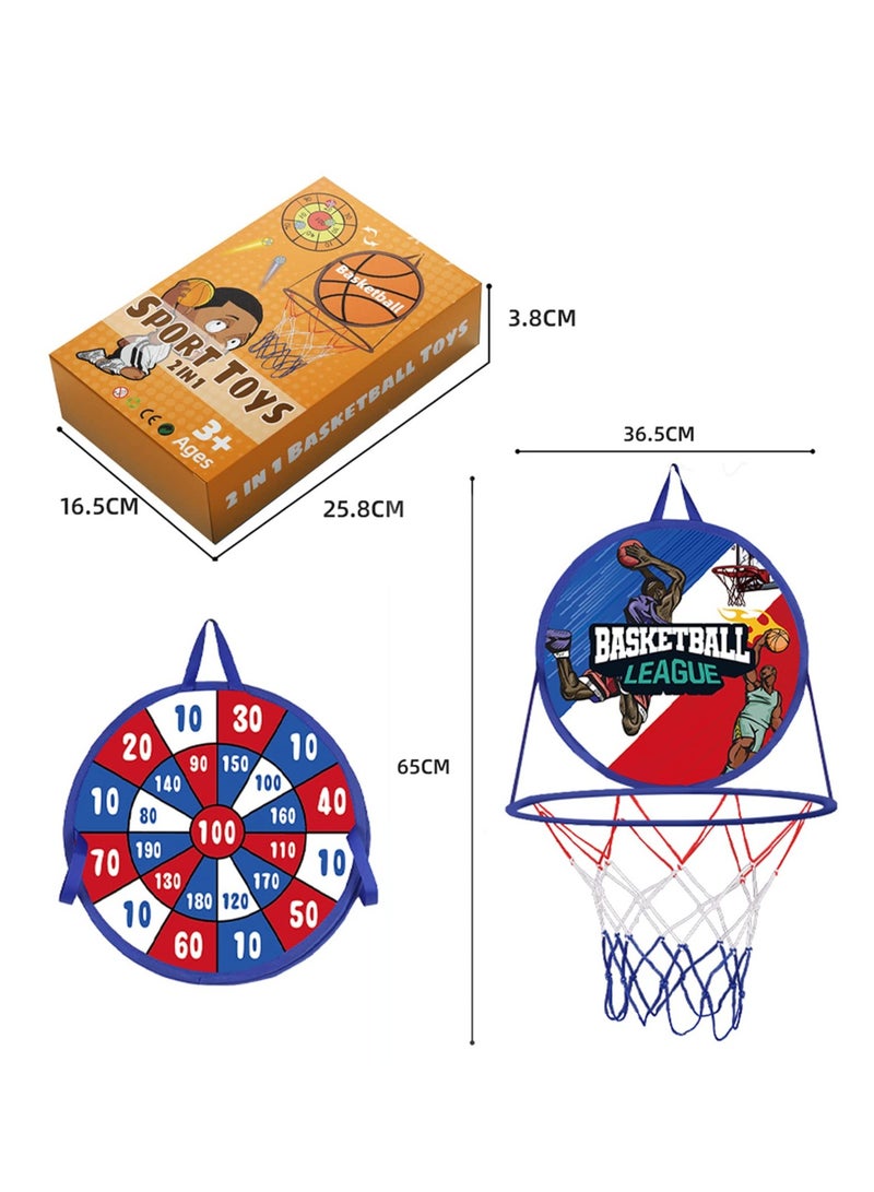 Excefore Kids Toy Basketball Set Indoor Outdoor Hoop Game for Boys and Girls for Ages 3-12 Portable Foldable Design - Image 3