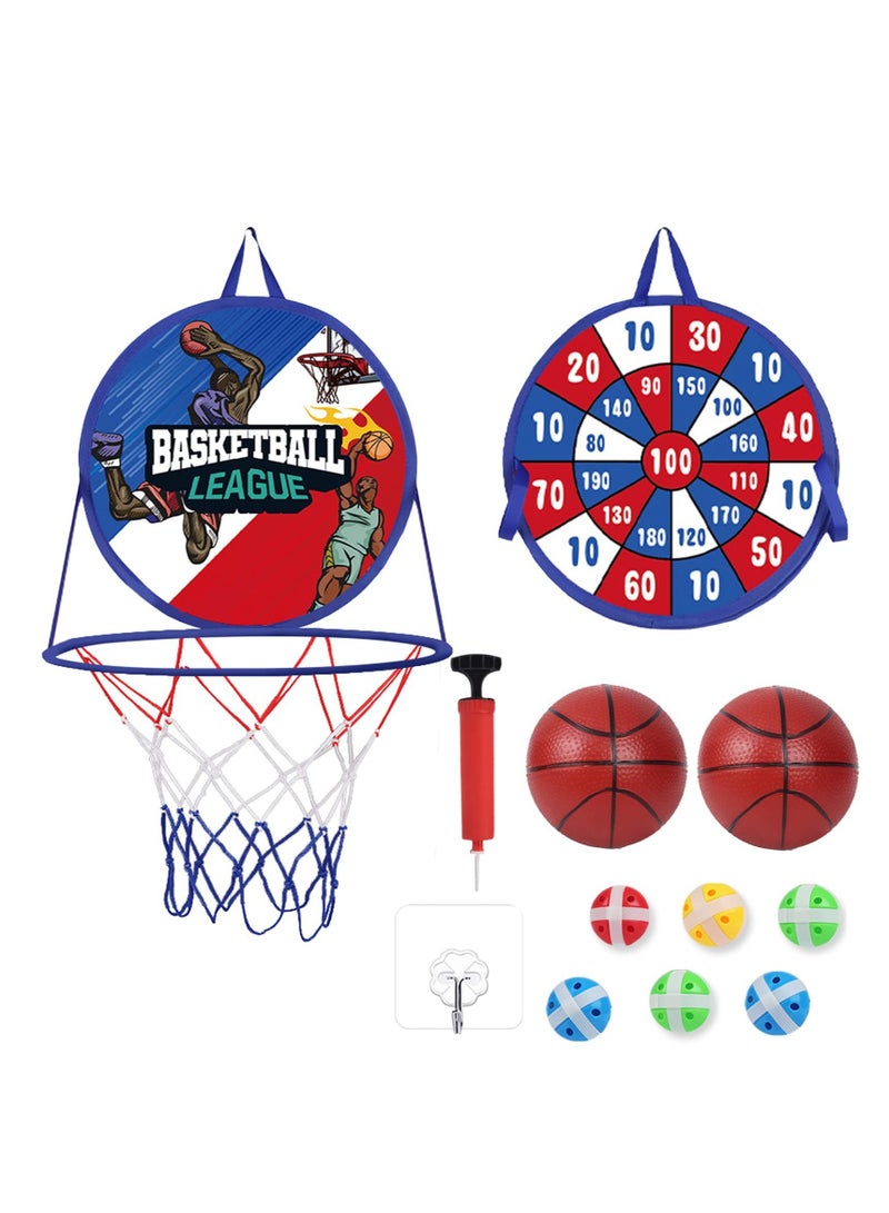 Excefore Kids Toy Basketball Set Indoor Outdoor Hoop Game for Boys and Girls for Ages 3-12 Portable Foldable Design - Image 1