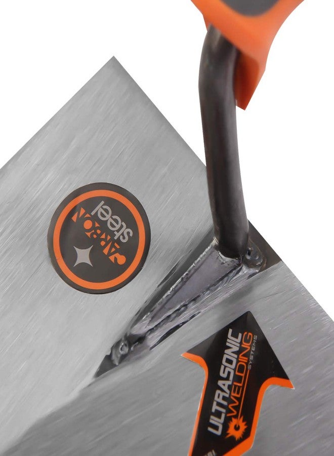 KSEIBI 281470 Narrow Bucket Brick Trowel Rubber Handle Square Tip Bricklaying Trowel (8inch-200mm) - Image 2