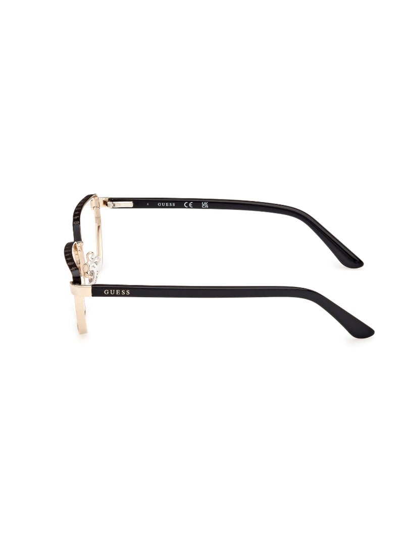 GUESS Women's Asymmetrical Shape Eyeglass Frames - GU5012300555 - Lens Size: 55 Mm - Black - Image 2