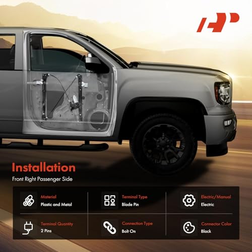 A-Premium Power Window Regulator with Motor Replacement for Buick Rainier Chevrolet Trailblazer EXT GMC Envoy Isuzu Ascender Bravada 9-7x Front Right - Image 3