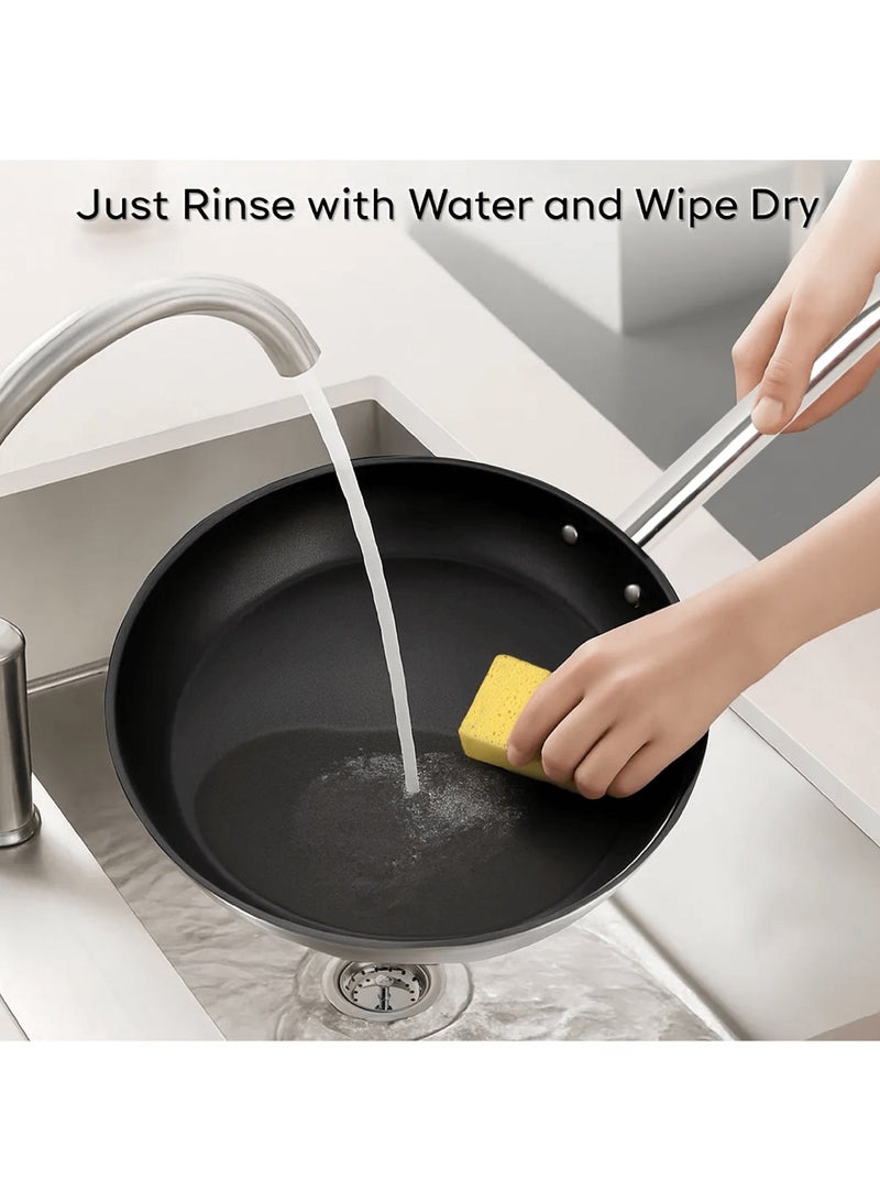 أر دبليو رويال وير - مقلاة غير لاصقة من الفولاذ المقاوم للصدأ، وعاء طهي مغلف من الأسفل - غاز، حثي، هالوجين، جاهز للكهرباء، 26 سم - Image 4