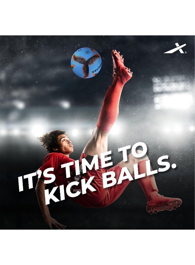 Vector X Neo 2.0 Football – Synthetic Rubber Moulded Soccer Ball, Indoor/Outdoor, Size 5, Sky Black, Durable, Long-Lasting, Includes Pump, Ideal for Training, Matches & Amateur Competitions - Image 5