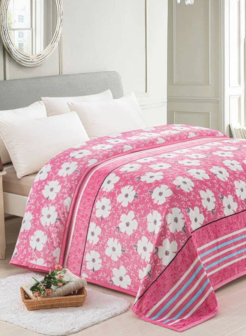 Floral Throw Blanket Colorful Flower Throw Blanket for Couch Chair Sofa All Seasons Flannel Fleece Blanket Multi color  - Image 1