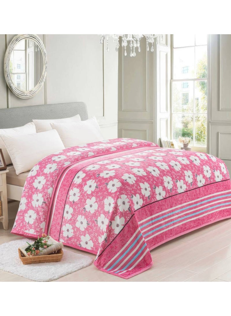 Floral Throw Blanket Colorful Flower Throw Blanket for Couch Chair Sofa All Seasons Flannel Fleece Blanket Multi color  - Image 5