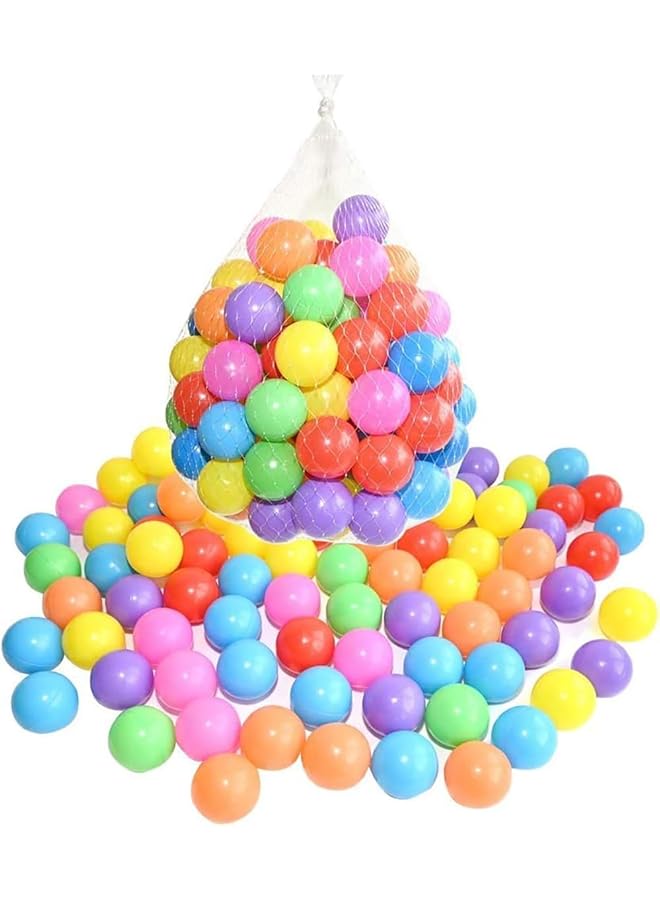 SKY-TOUCH 100 Pieces Each Pack Of Soft And Colorful Plastic Ocean Balls Ideal To Fill Indoor And Outdoor Playpen Ball Pits And Playhouse For Babies Toddlers And Kids (Item Diameter:5.5Cm) - Image 1