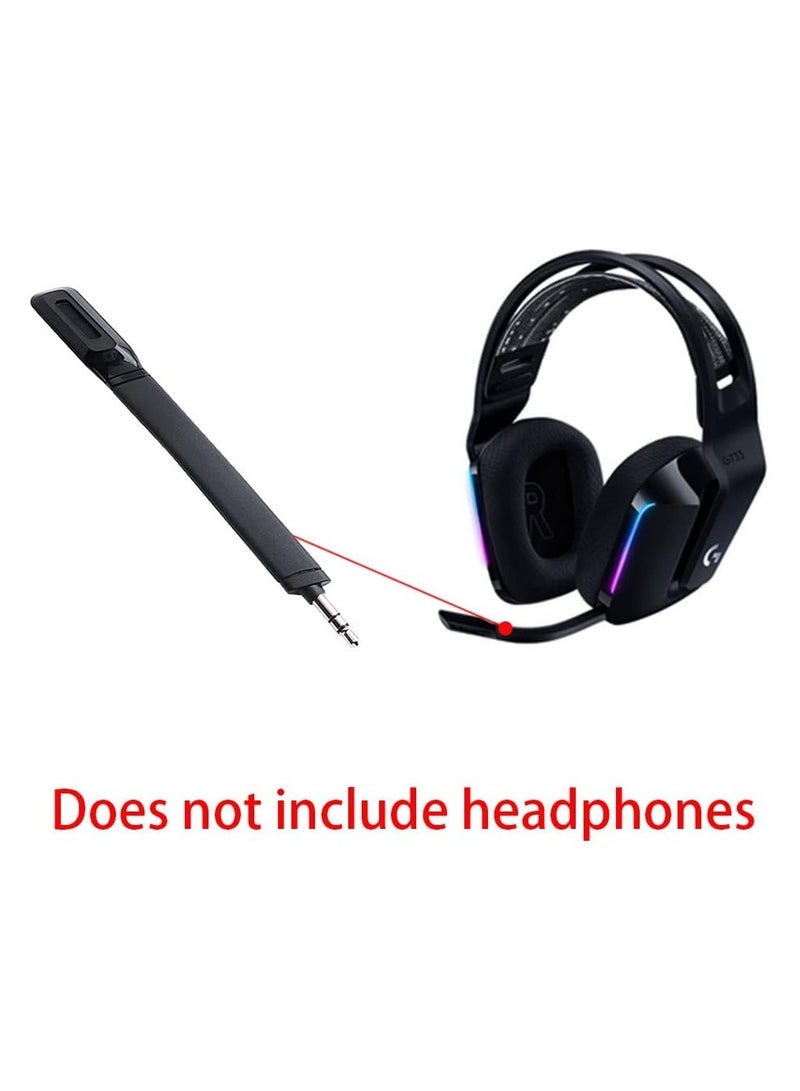 Mic Replacement Crystal Sound Noise Isolation Microphone Compatible for G733 Lightspeed RGB Gaming Headset (Black)