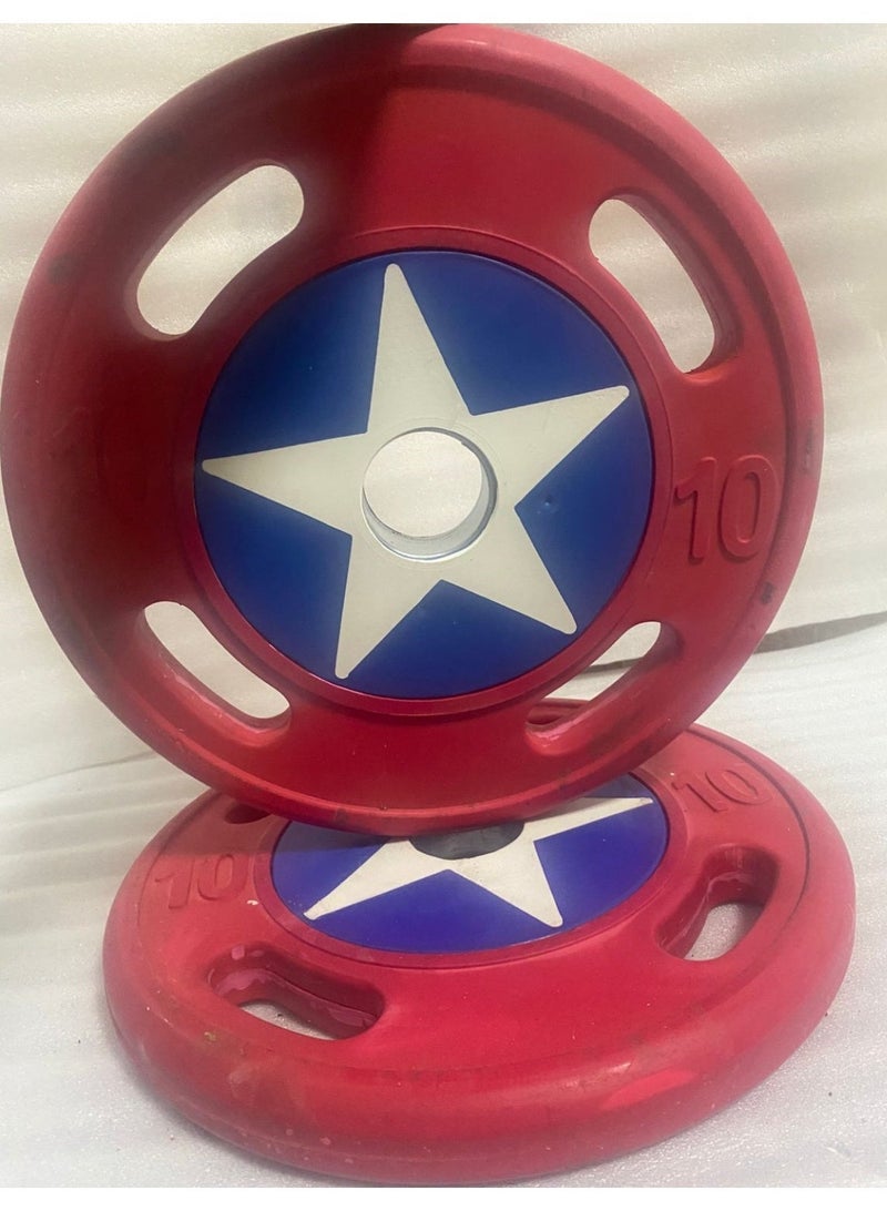 طارات أحمر وزن 10 كجم(فتحة 51 مم/2قطعة) - Image 1