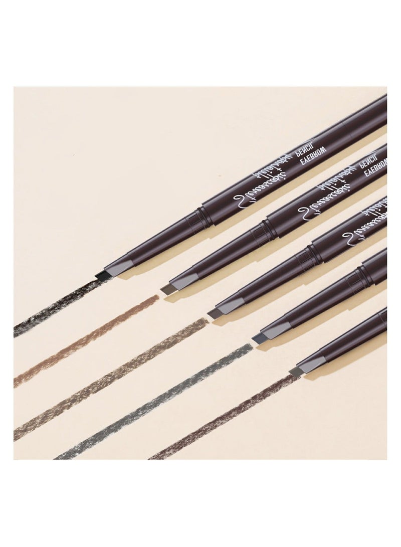 Myonly 2 PCS Eyebrow Retractable Definer Pencils,Dual-Sided Natural Soft Textured Eyebrow Pencil, For Daily Look Eyebrow Makeup (Black/Light Brown） - Image 3