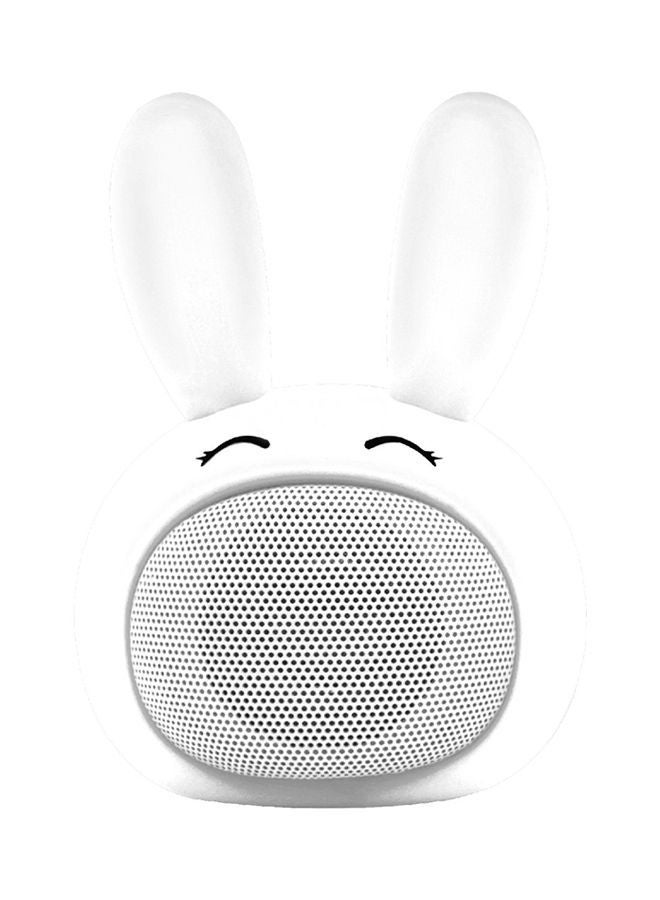NIBEMINENT Cute Bunny Design Portable Wireless Bluetooth Speaker For Kids White - Image 1