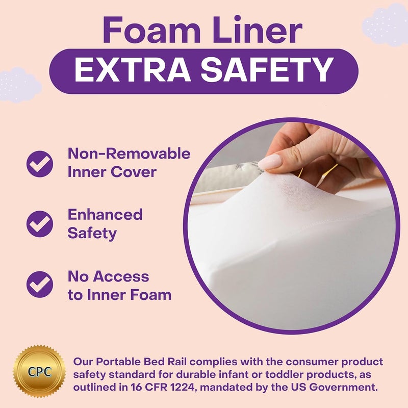 ComfyBumpy Foam Bed Rail Guard for Kids - Image 4