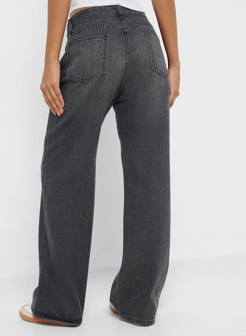 Ginger Mid Rise Straight Fit Jeans