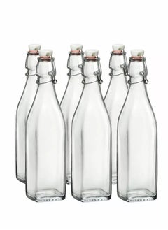 Generic 1L Glass Reusable Swing Lid Water Oil Vinegar Bottle (Set of 6)  - Image 1
