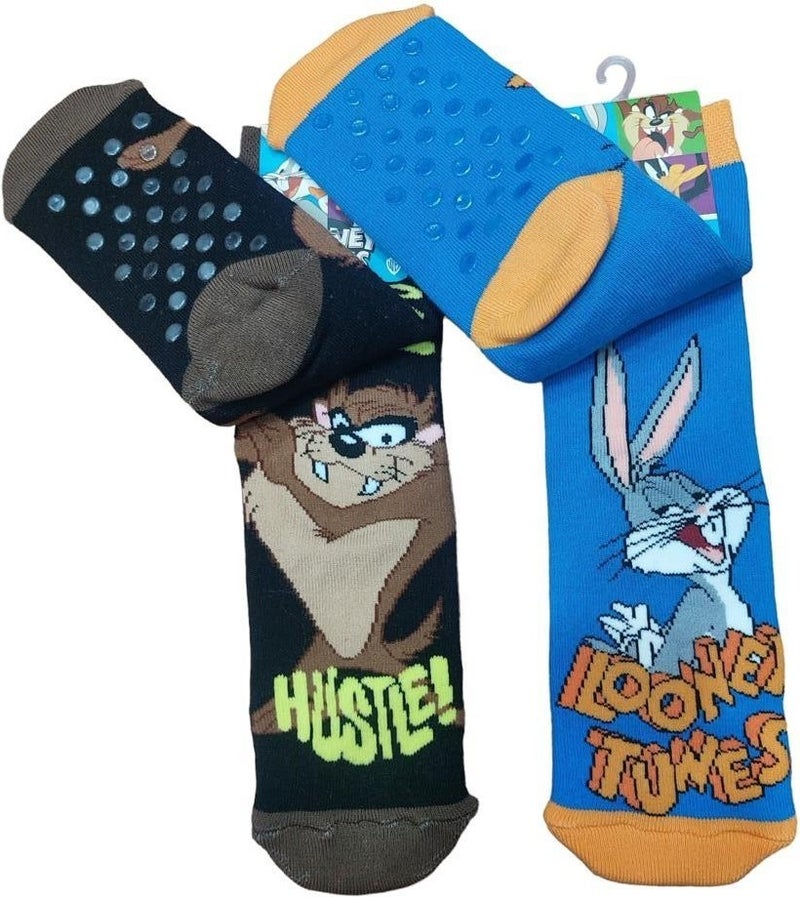 Çimpa 2-Pack Looney Tunes Non-Slip Winter Towel Kids Socks - Image 1