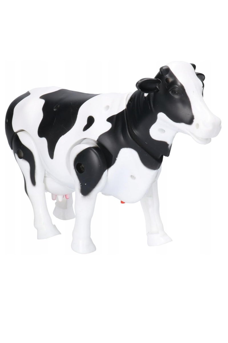Battery Operated Milk Cow Walking Light and Sound White Black for Kids 3 years & up - Image 3