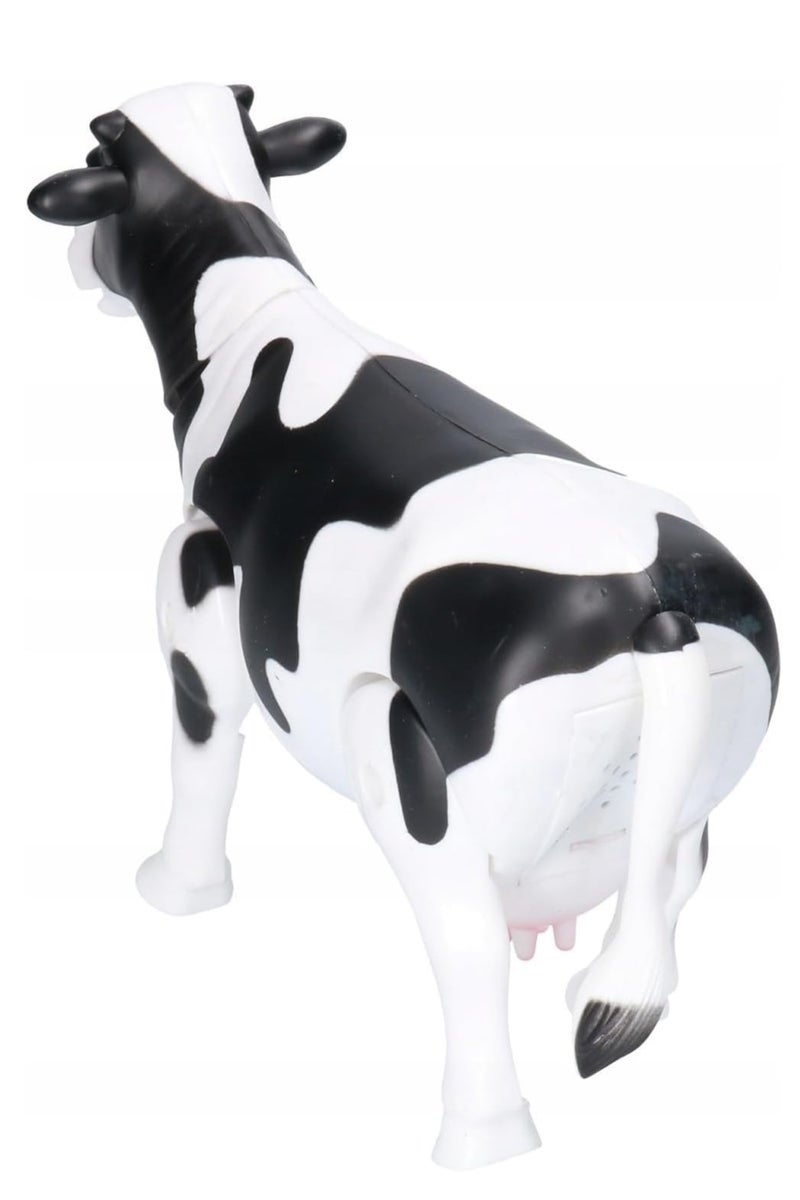 Battery Operated Milk Cow Walking Light and Sound White Black for Kids 3 years & up - Image 4