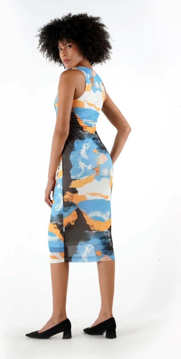 Alexander Gardi Abstract Print Dress