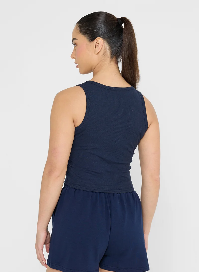 Ginger Basics Solid Ribbed Tank Top