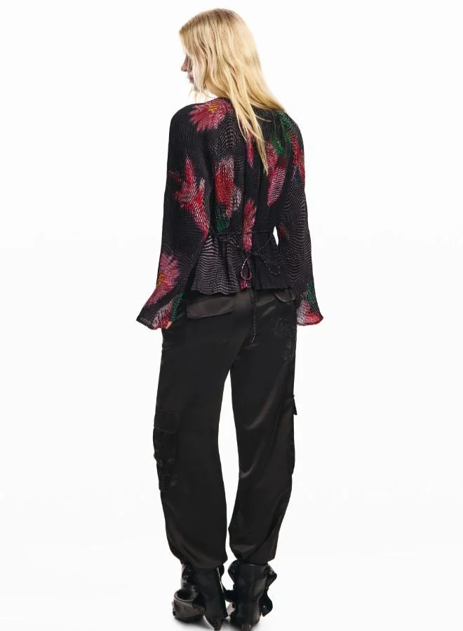 DESIGUAL Multicolour Pixelated Flower Blouse for Women | Best Price UAE