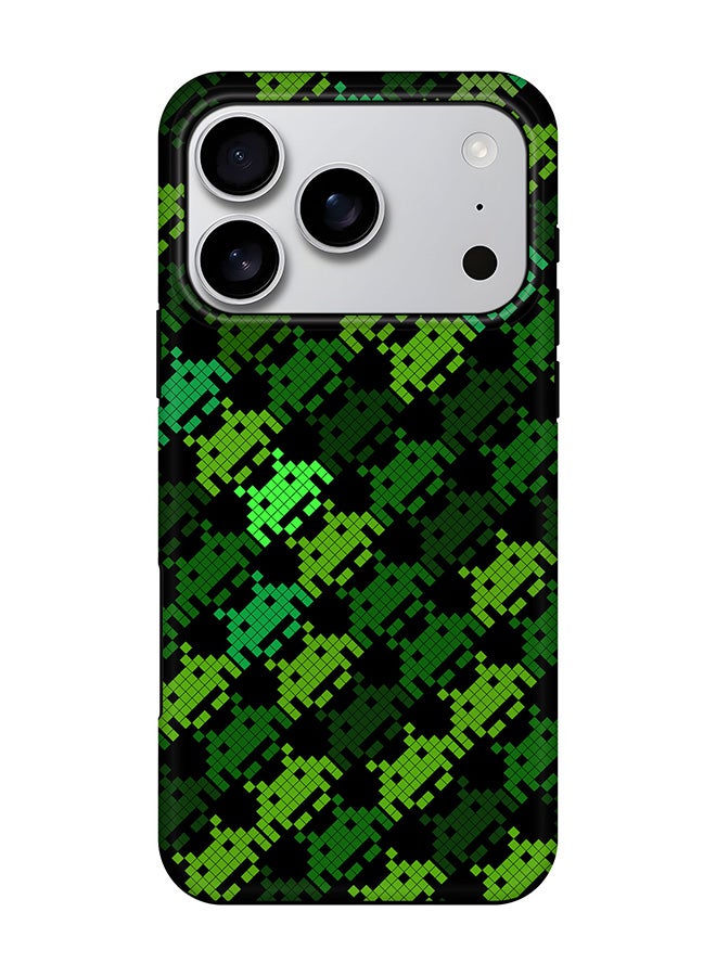 Stylizedd Tough Pro Magnetic Case for iPhone 17 Pro, Dual Layer hybrid PC + TPU Mobile Cover Matte - Invader Matrix