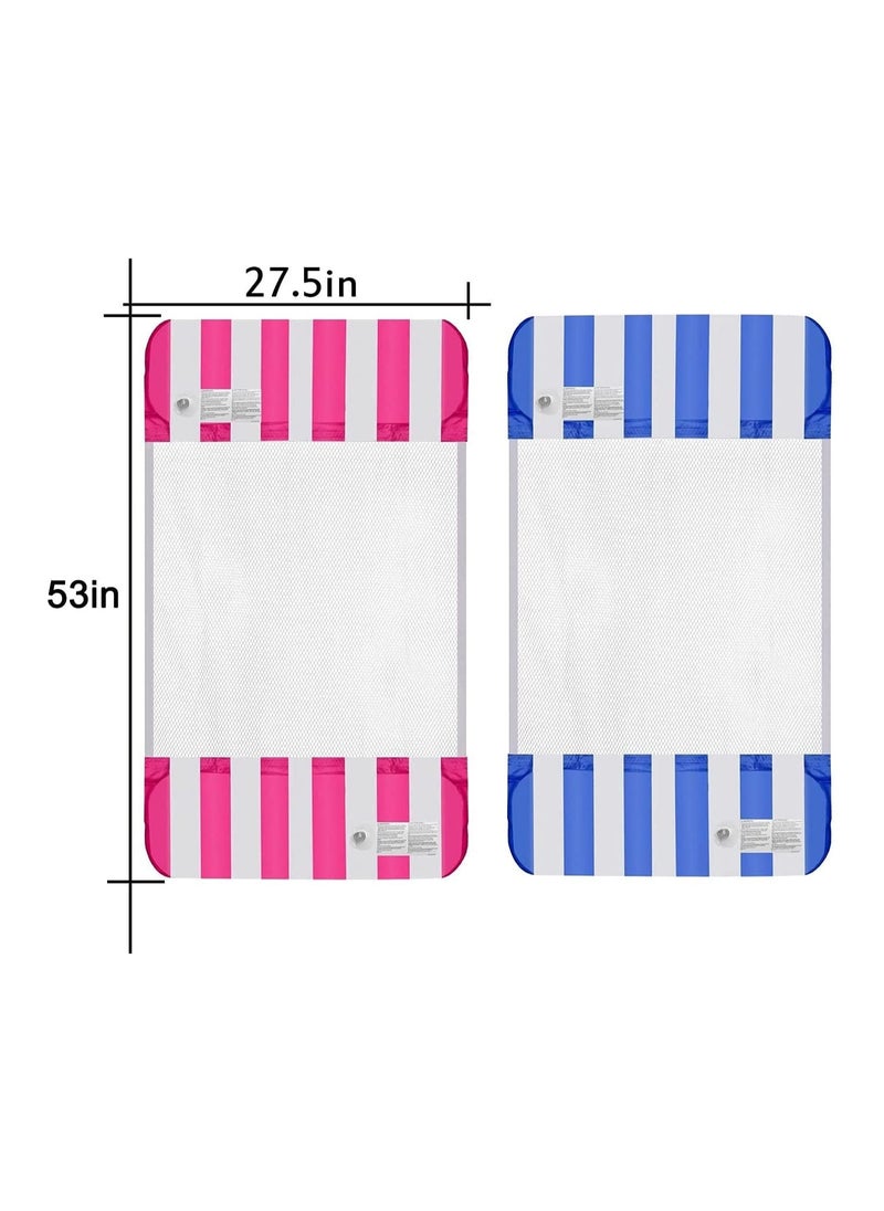 GGEROU - Pool Floats Adult Size,2 Pack 4-in-1 Inflatable Pool Float Pool floaties with Air Pump,Fun Water Toys as Pool Lounger,Pool Hammock,Chair,Pool Raft,Lake Floats for Swimming Pool - Image 1