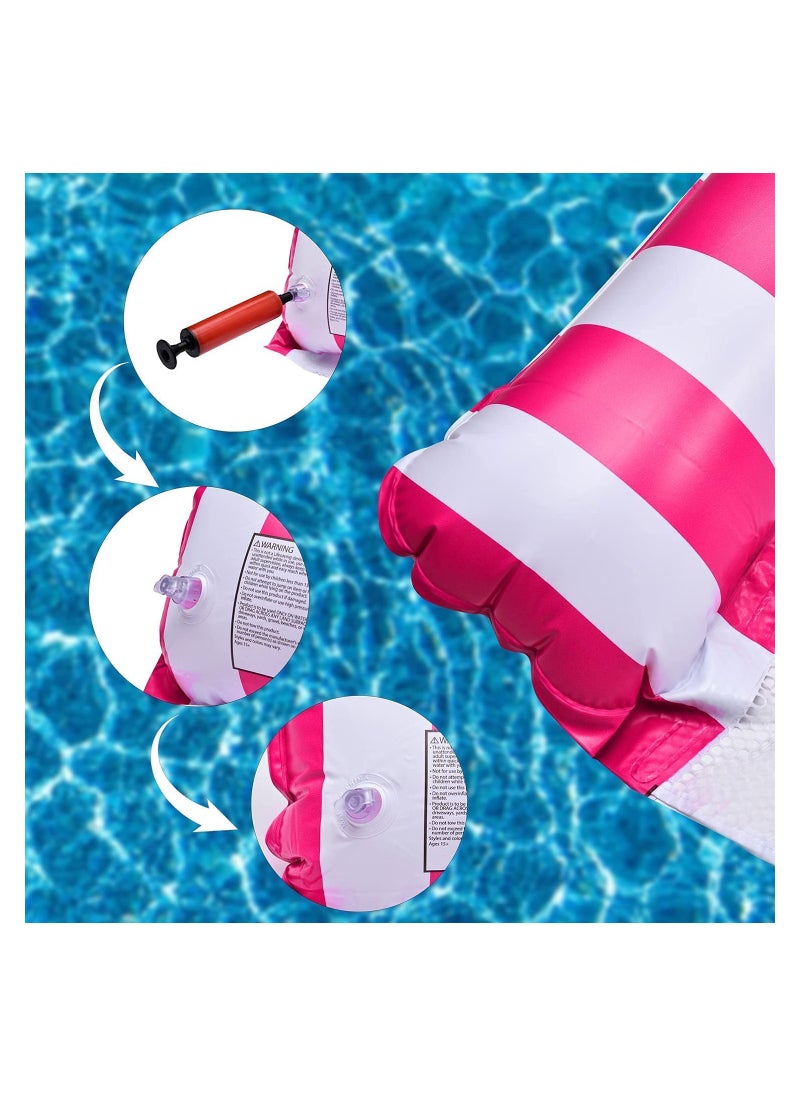 GGEROU - Pool Floats Adult Size,2 Pack 4-in-1 Inflatable Pool Float Pool floaties with Air Pump,Fun Water Toys as Pool Lounger,Pool Hammock,Chair,Pool Raft,Lake Floats for Swimming Pool - Image 1