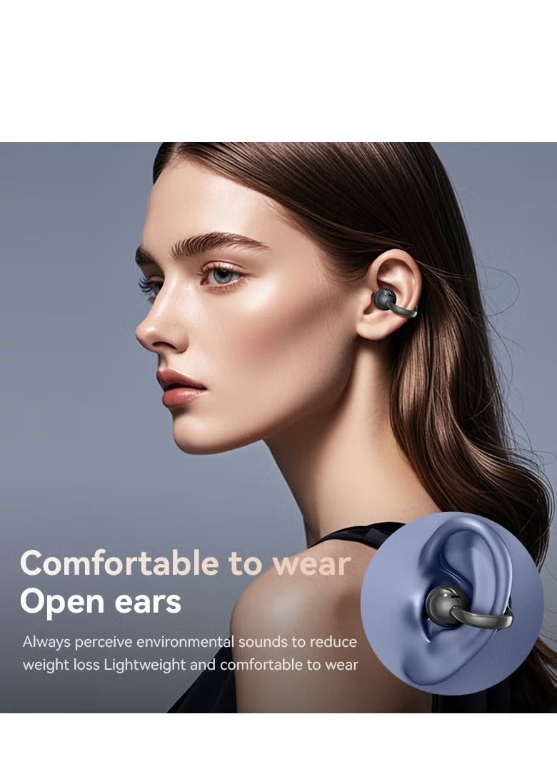 Multi functional touchscreen Bluetooth earphones, clip on bone conduction, intelligent noise reduction, 3D high-definition sound quality, open sound perception, and ultra long sports battery life. - Image 5