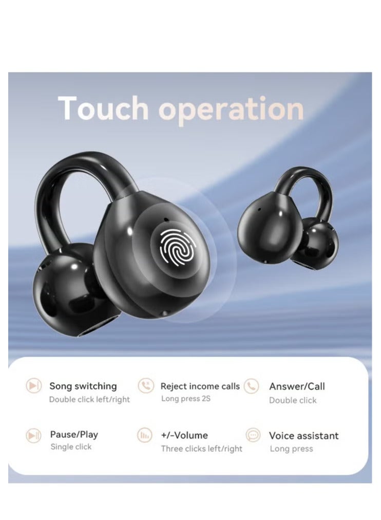 Multi functional touchscreen Bluetooth earphones, clip on bone conduction, intelligent noise reduction, 3D high-definition sound quality, open sound perception, and ultra long sports battery life. - Image 4