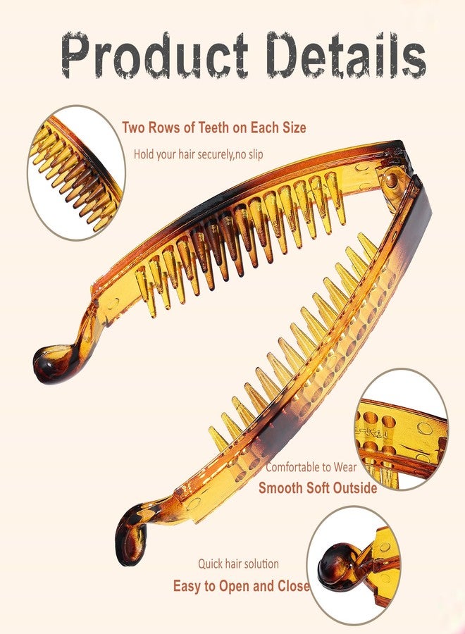 Eyegla 6 Pack Small Banana Hair Clips for Women Non Slip Ponytail Banana Clip for Thin Fine Hair - Image 5