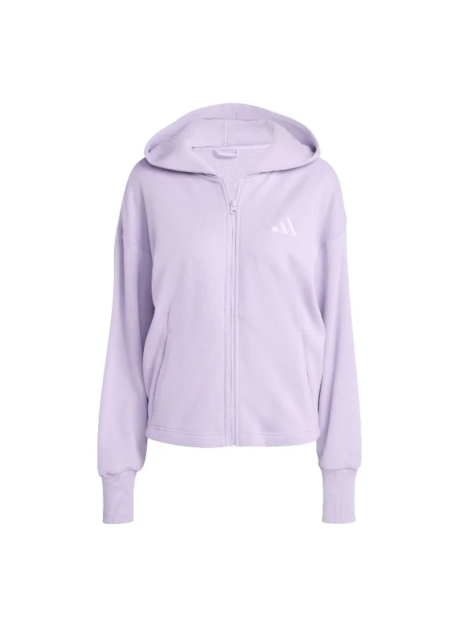 adidas Adidas W All Szn Ft Fz Purple Hooded Track Top Track Tops For Women