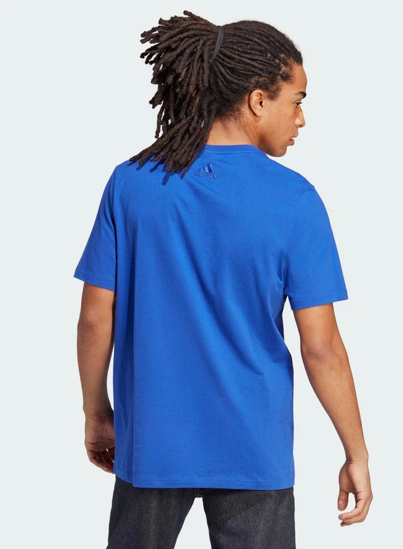 Adidas adidas M Bl Sj T Blue Training T-Shirts 2XSS