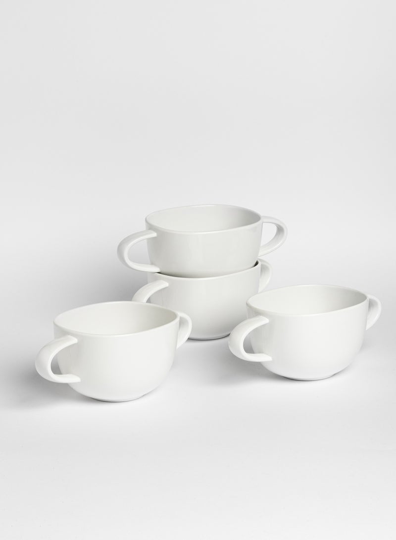 ماستر جولد 6 قطع وعاء "زبدية" حساء و شوربة بيضاوية مع مقابض جانبية من الميلامين لون أبيض | متين ومقاوم للكسر وامن في غسالة الصحون متعددة القياسات | صحن مصنوع من الميلامين المقاوم للكسر | سلطانية تقديم - Image 1