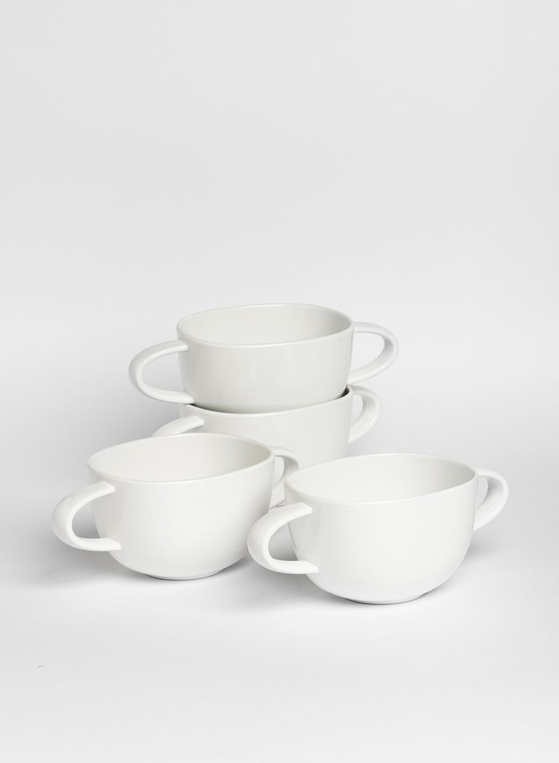 ماستر جولد 6 قطع وعاء "زبدية" حساء و شوربة بيضاوية مع مقابض جانبية من الميلامين لون أبيض | متين ومقاوم للكسر وامن في غسالة الصحون متعددة القياسات | صحن مصنوع من الميلامين المقاوم للكسر | سلطانية تقديم - Image 2