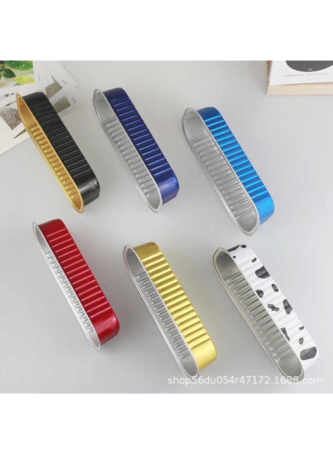 Thickened Air Fryer Oven Special Tin Paper Box Baked Durian Cheese Baked Sweet Potato Aluminum Foil Baking Cake Packaging Box-Specification:Happy Every Day Red-Colour:166-200ml With Pet Cap  - Image 3
